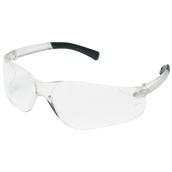 Mcr Safety BearKat (BK1), Safety Glasses, MAX6 Anti-Fog, Polycarbonate Lens, Clear Frame, Frameless, 12 PK BK110PF - main